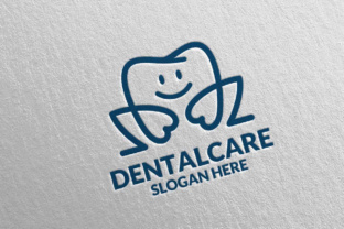 Dental Logo: Happy Tooth with Heart Legs