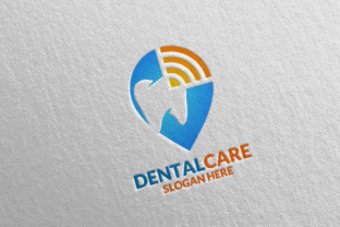 Dental Logo: Tooth + Wi-Fi Design
